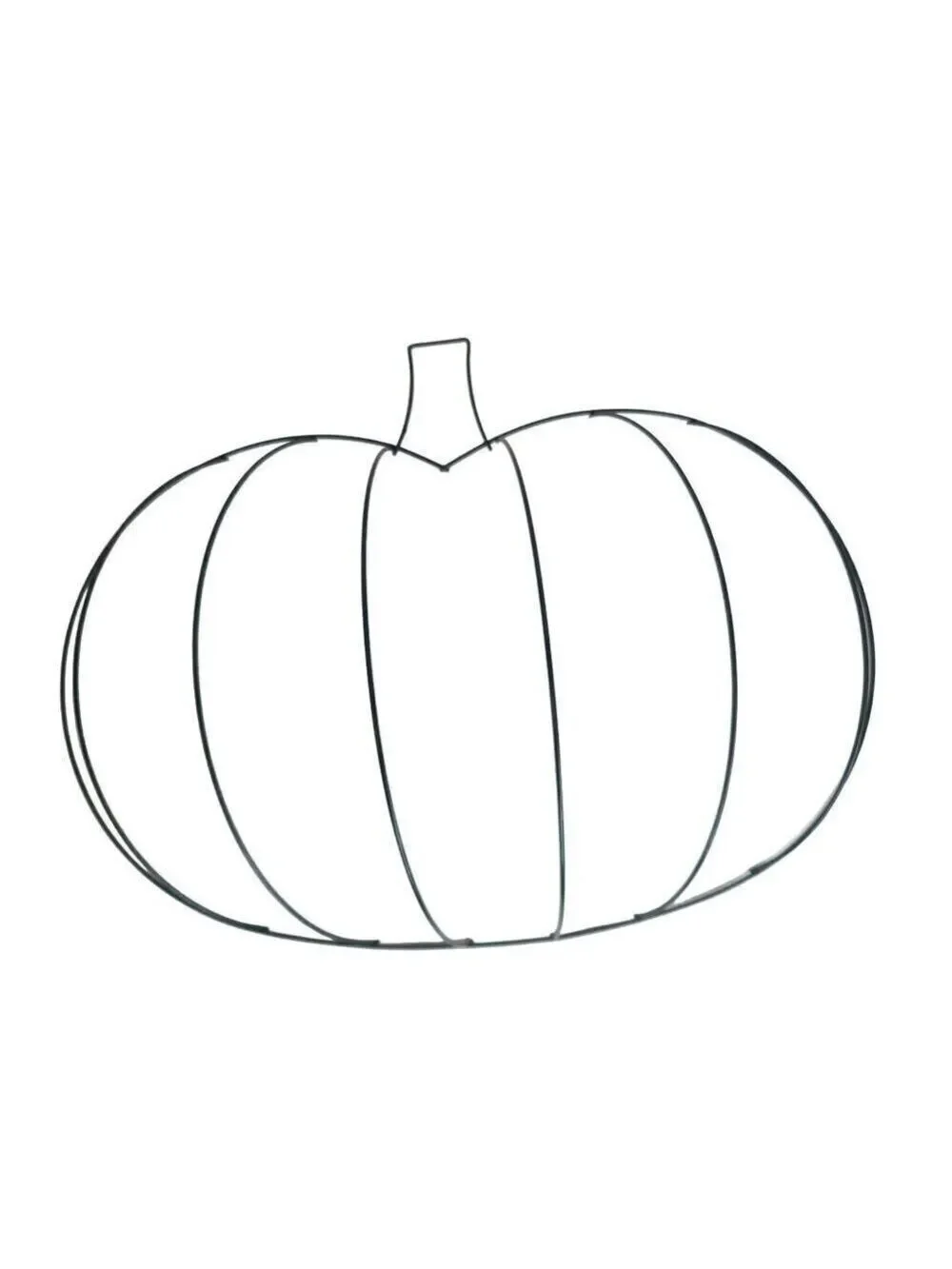 Pumpkin-Shaped Metal Wreath Form For Crafting & Home Decor  18 Inches x 13 Inche